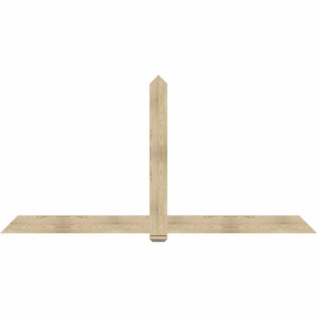 Ekena Millwork Eugene Rough Sawn Timber Gable Bracket, Douglas Fir, 108"W x 54"H x 2"D x 6"F, 12/12 Pitch GBW108X54X0206EUG00RDF